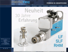 Tablet Screenshot of memotec.de